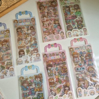 3 Sayfa Sevimli Sticker Set
