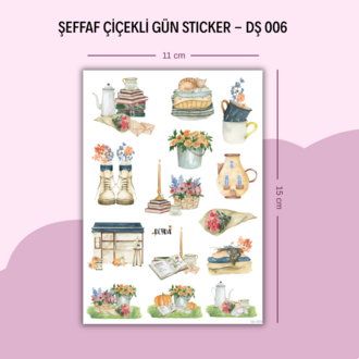 DŞ-006 Çiçekli Gün Sticker
