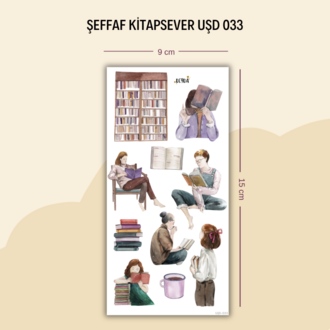 UŞD-033 Kitapsever Sticker