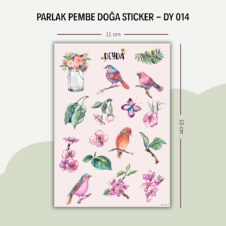DY-015 Pembe Doğa Sticker