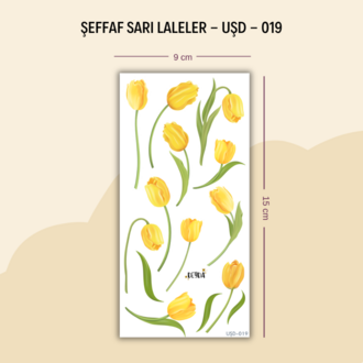 UŞD-019 Sarı Laleler Sticker