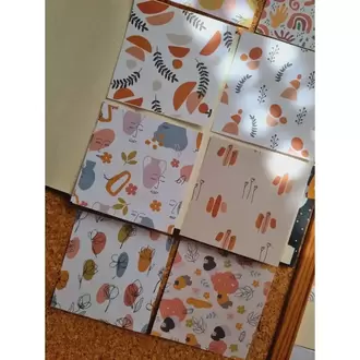 Soyut Desenli Scrapbook Kağıtları