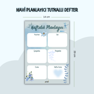 Mavi Planlayıcı Tutkallı Defter