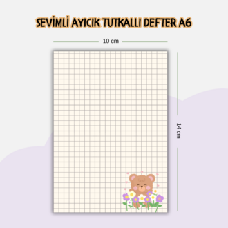 Sevimli Ayıcık Kareli Defter