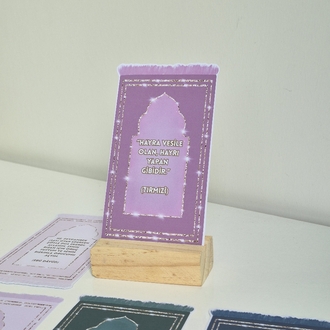 6 Adet Hadis Kartı ve Standı 