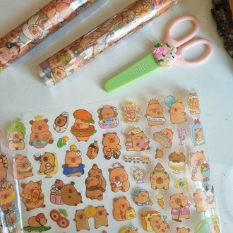 Capybara Dev Rulo Sticker (1 Rulo Fiyatıdır)