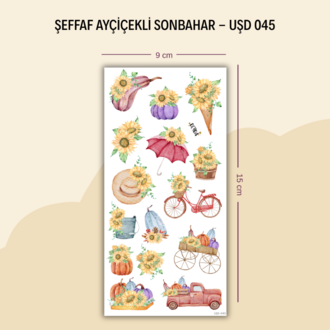 UŞD-045 Ayçiçekli Sonbahar Sticker