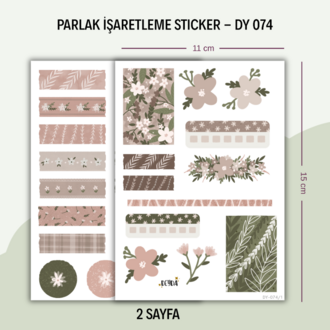 DY-074 İşaretleme Sticker 2 Sayfa
