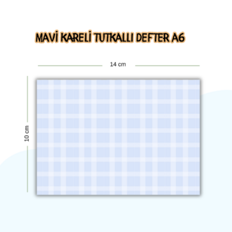 Mavi Kareli Tutkallı Defter