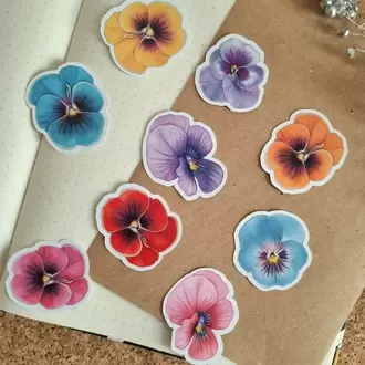 Menekşe Büyük Boy Sticker