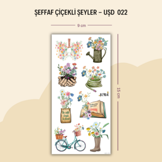 UŞD-022 Çiçekli Şeyler Sticker