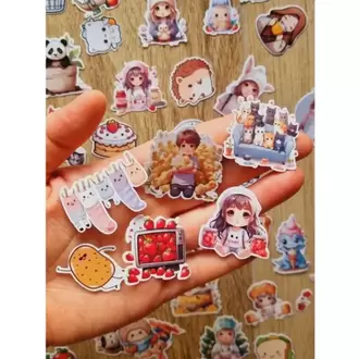 100+ Adet Kawaii Sticker Kutu