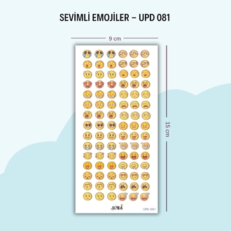UPD-071 Sevimli Emojiler Parlak Sticker
