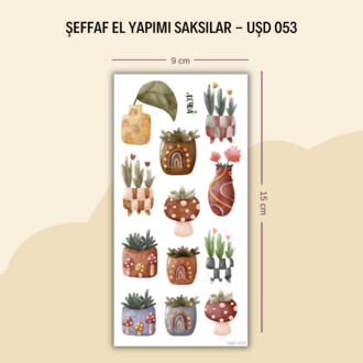 UŞD-053 El Yapımı Saksılar Sticker