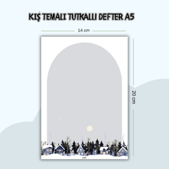 Kış Temalı Tutkallı Defter