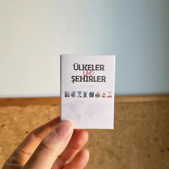 Ülkeler Şehirler Kutulu Pul Sticker