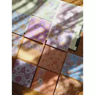Pastel Renkli Çiçekli Scrapbook Kağıtları