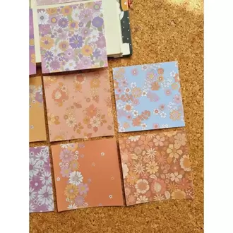 Pastel Renkli Çiçekli Scrapbook Kağıtları
