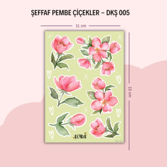 DKŞ-005 Pembe Çiçekler Sticker