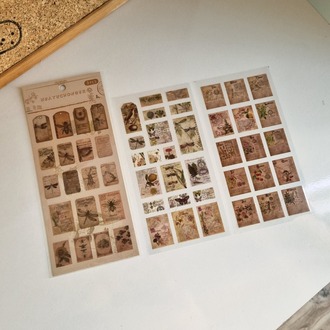 3 Sayfa Vintage Sticker Seti (8 Farklı Model Seçeneği)