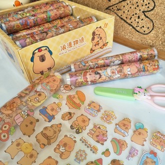 Capybara Dev Rulo Sticker (1 Rulo Fiyatıdır)