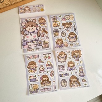 4 sayfa Sevimli Sticker Seti LEYLA