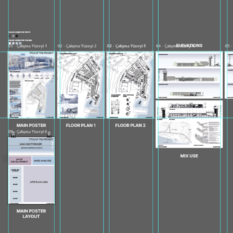 Profesyonel Mimari Proje Pafta Şablonu | Adobe Illustrator