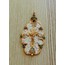 Otantik haç ve isa figürlü swarovski taşlı kolye gümüş...