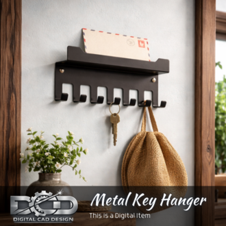 Industrial Style Key Hanger, DXF Laser Cutting File