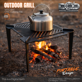 Outdoor Grill, Dxf File For Laser Cutting