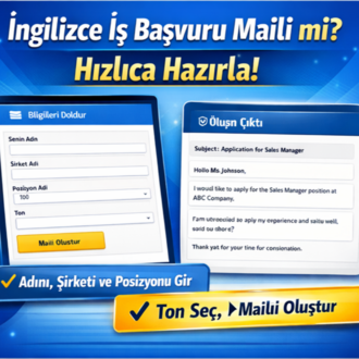 İngilizce İş Başvuru Maili Oluşturucu