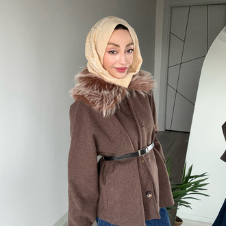 Luna Kürklü Kaşe Ceket