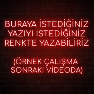 Kişiye Özel Neon Duvar Yazısı