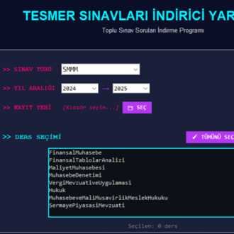 TESMER Çıkmış Sınav Soruları İndirme Hizmeti
