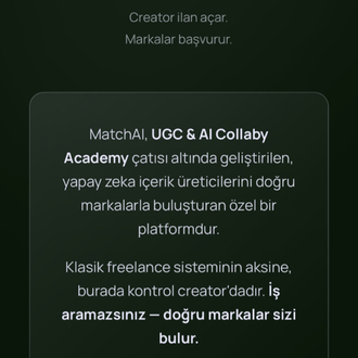 UGC & AI Collaby Academy Partner +MatchAI 