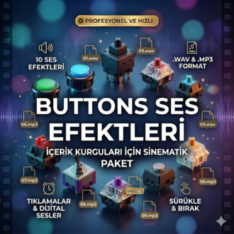 10 Premium Buton Tıklama Ses Efekti Paketi | Profesyonel Kurgu SFX