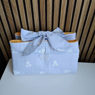 Çiçek Desenli & İnci Detaylı Kumaş Organizer
