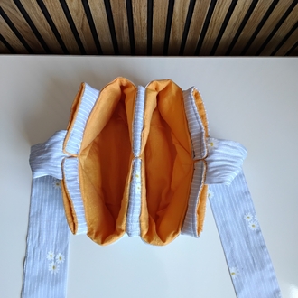 Çiçek Desenli & İnci Detaylı Kumaş Organizer
