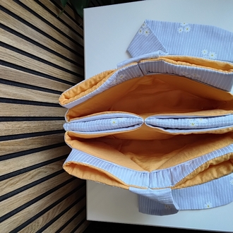 Çiçek Desenli & İnci Detaylı Kumaş Organizer