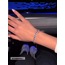 Swarovski Pırlanta Kesim Kare Safir Taş Bileklik