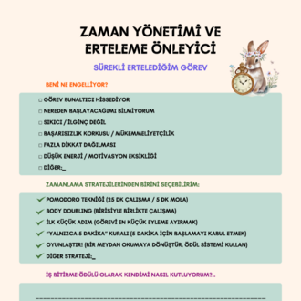ADHD Dostu Haftalık Dijital Planner (PDF)