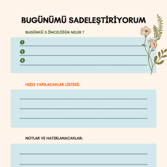 ADHD Dostu Haftalık Dijital Planner (PDF)