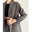 ŞAL YAKA BLAZER PALAZZO PANTOLON TAKIM GRİ 