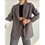 ŞAL YAKA GRİ BLAZER CEKET 