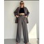 ŞAL YAKA BLAZER PALAZZO PANTOLON TAKIM GRİ 
