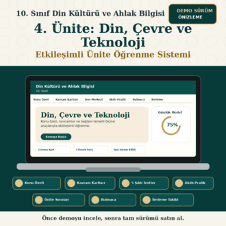 10. SINIF 4. ÜNİTE -ETKİLEŞİMLİ ÖĞRENME SİSTEMİ