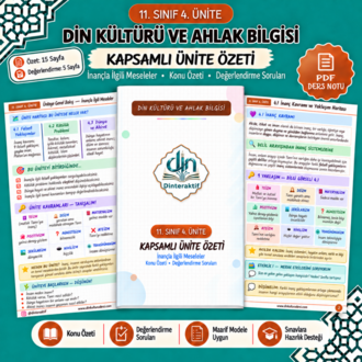 11. SINIF 4. ÜNİTE KAPSAMLI ÖZET-DEĞERLENDİRME PDF