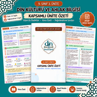 9. SINIF 3. ÜNİTE KAPSAMLI ÖZET-DEĞERLENDİRME PDF