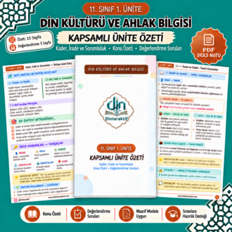 11. SINIF 1. ÜNİTE KAPSAMLI ÖZET-DEĞERLENDİRME PDF