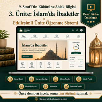 9. SINIF 3. ÜNİTE -ETKİLEŞİMLİ ÖĞRENME SİSTEMİ